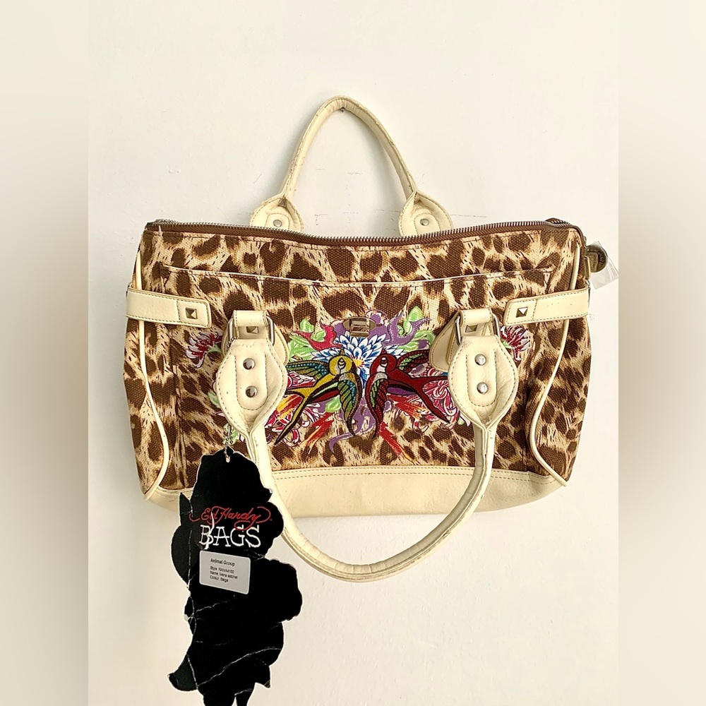 Ed Hardy Ivana Satchel Bag (Animal Group)